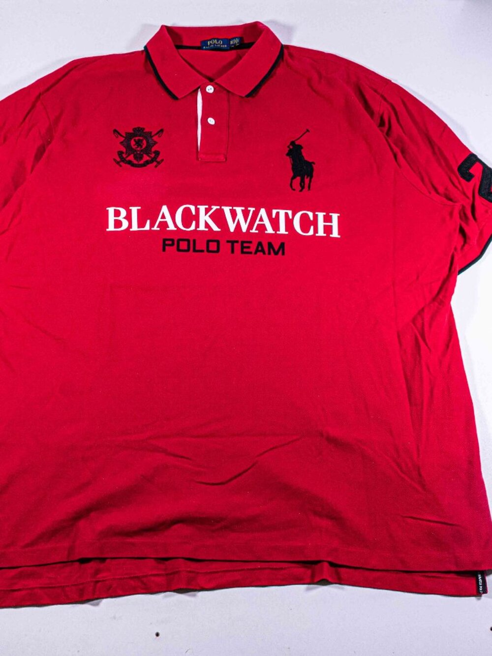 Polo Ralph Lauren Blackwatch Polo Team Shirt 3XLT Mens #2 Crest Short Sleeve